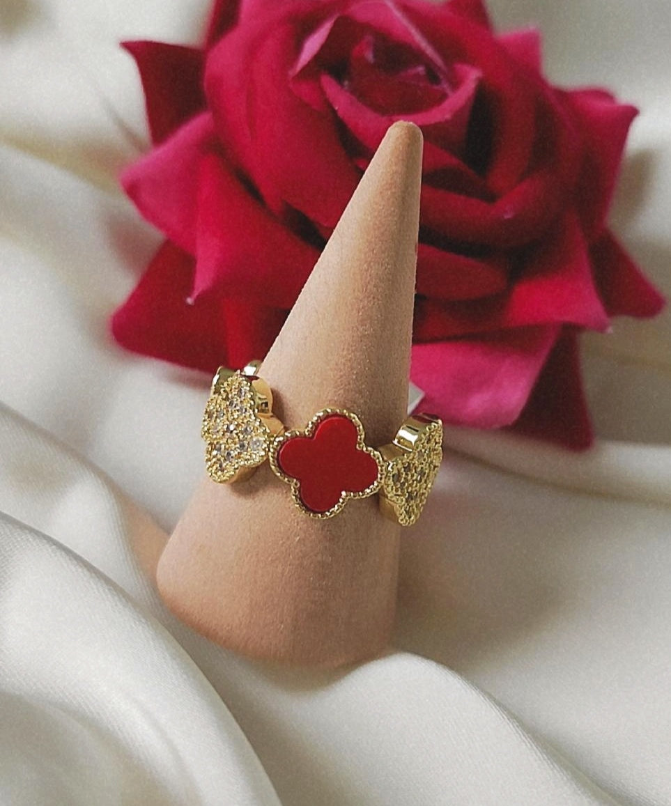 Bracelet jonc rouge avec bague (vendus à l'unité)
