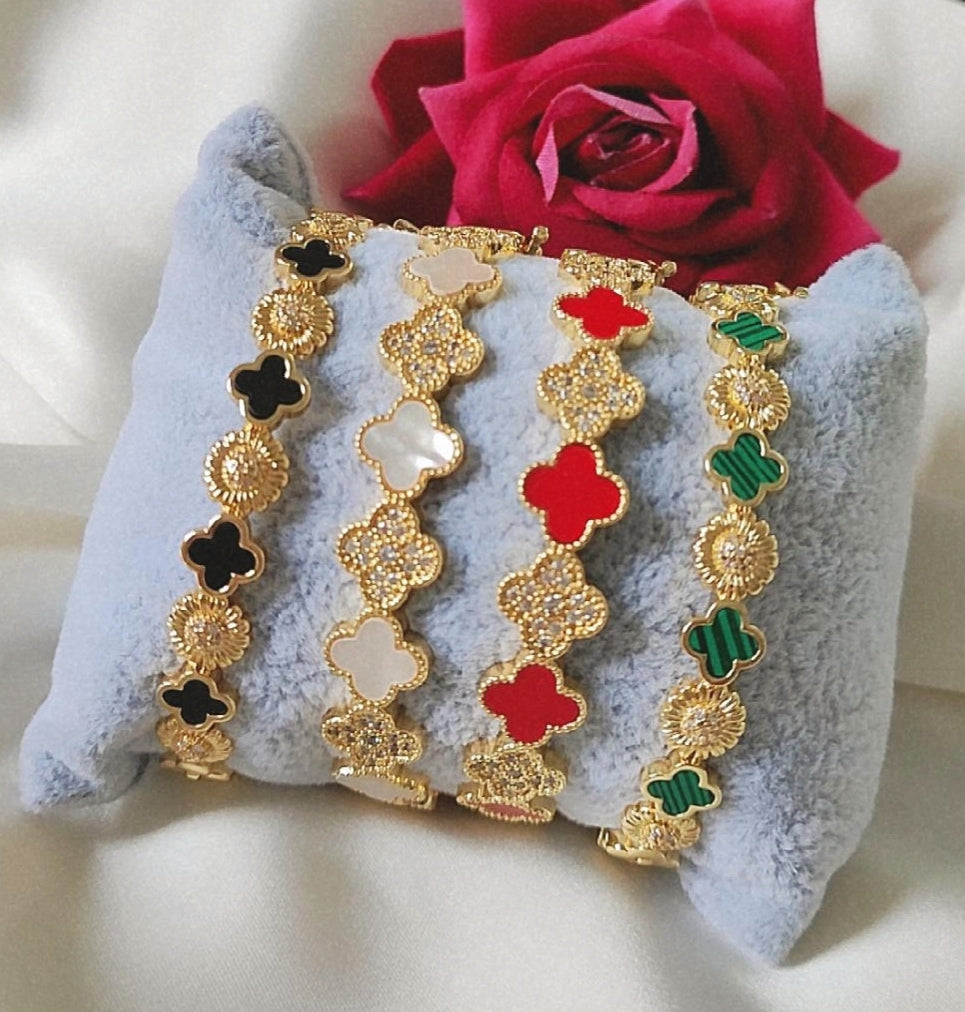 Bracelet jonc + bague vert