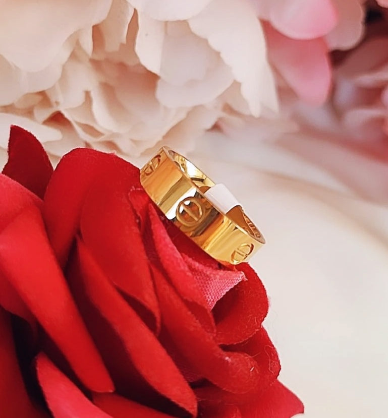 Bague en acier inoxydable gravée