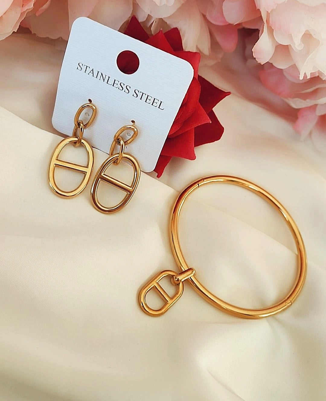 Boucles d'oreilles en acier inoxydable