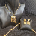 Ensemble Collier et boucles d'oreilles assorties ajourées