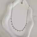 Collier en acier inoxydable multi triangles argenté