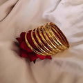 Lot de 7 Bracelets jonc lisses en acier inoxydable