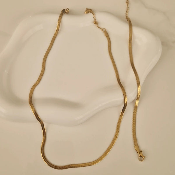 Bracelet en acier inoxydable maille plate