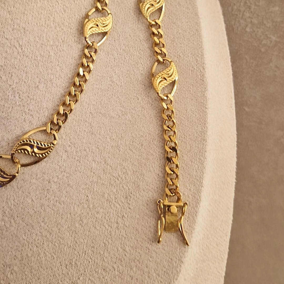 Ensemble Collier + bracelet en acier inoxydable