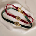 Collier choker en velours pendentif en acier inoxydable pendentif beldi