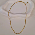 Collier en acier inoxydable maille plate (maille de serpent)