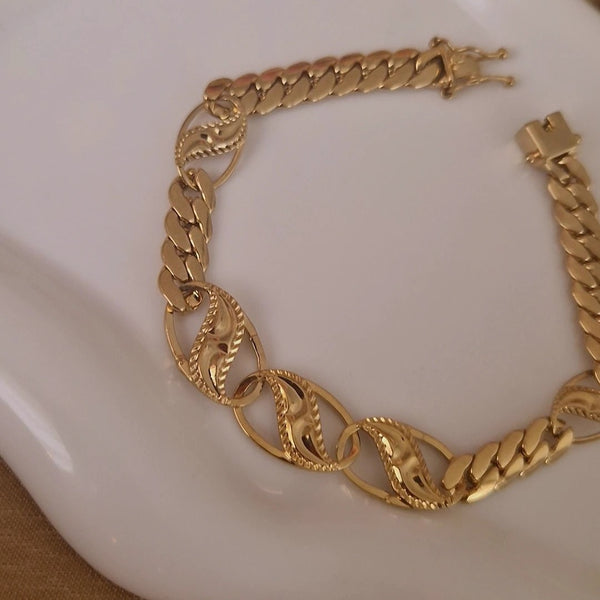 Ensemble Collier + bracelet en acier inoxydable