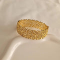 Bracelet jonc manchette Nbala en acier oriental beldi ajouré
