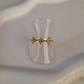Bague ajustable en acier inoxydable fleurs de strass