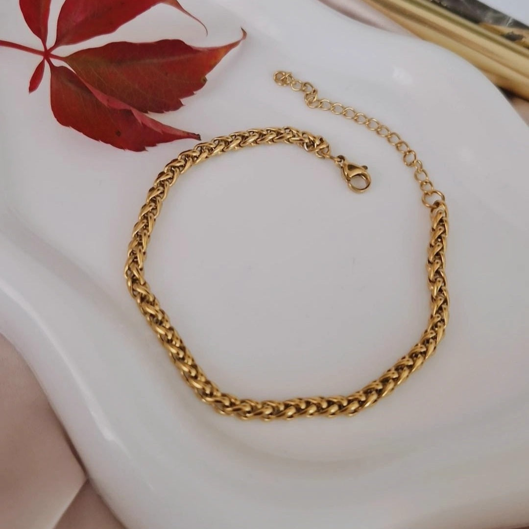 Bracelet en acier inoxydable maille torsadée