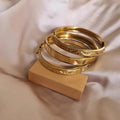 Lot de 3 Bracelets jonc en acier inoxydable oriental beldi gravés