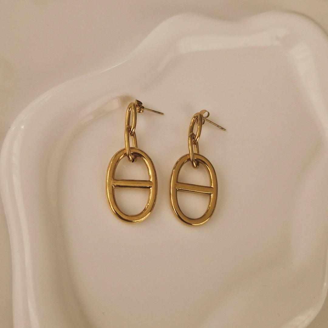 Boucles d'oreilles en acier inoxydable