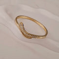 Bracelet jonc en plaqué or et strass