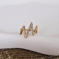 Bague ajustable en acier inoxydable éclair de strass