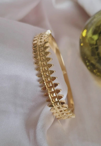 Bracelet jonc en acier inoxydable pics (à l'unité)