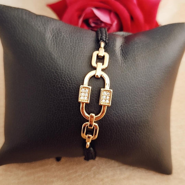 Bracelet fil tressé empiècement  oriental beldi ovale et strass