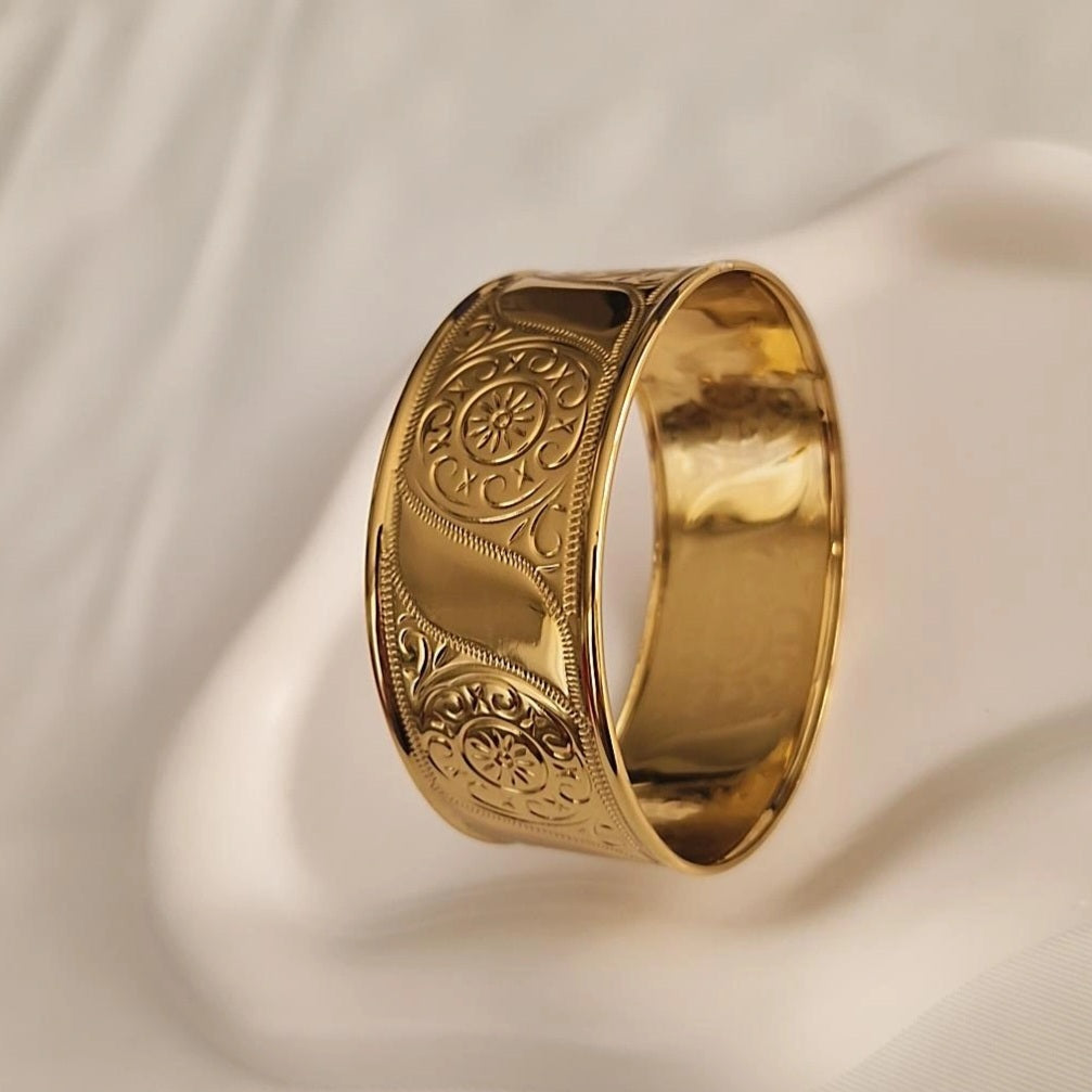 Bracelet jonc en acier inoxydable gravure Beldi "3assir Sabon"