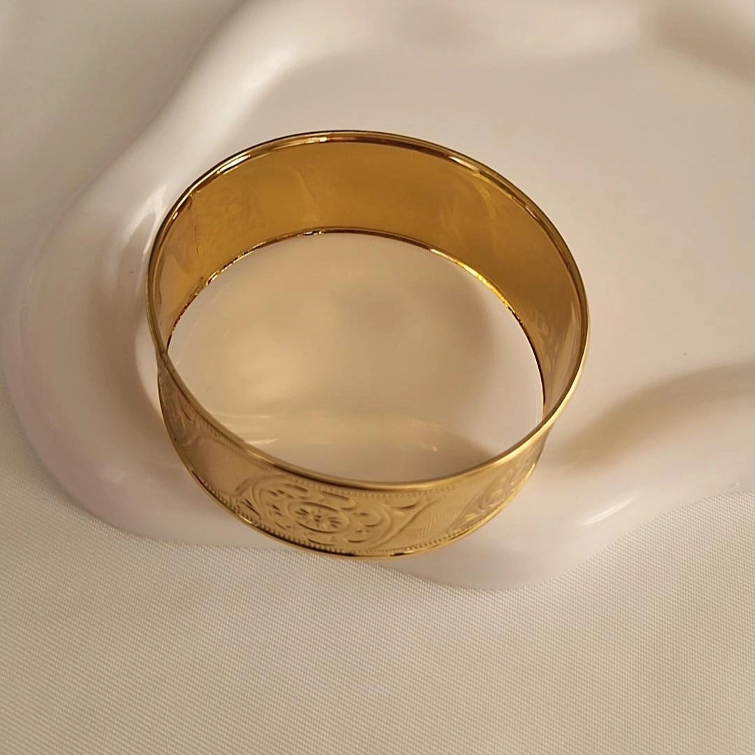 Bracelet jonc en acier inoxydable gravure Beldi "3assir Sabon"